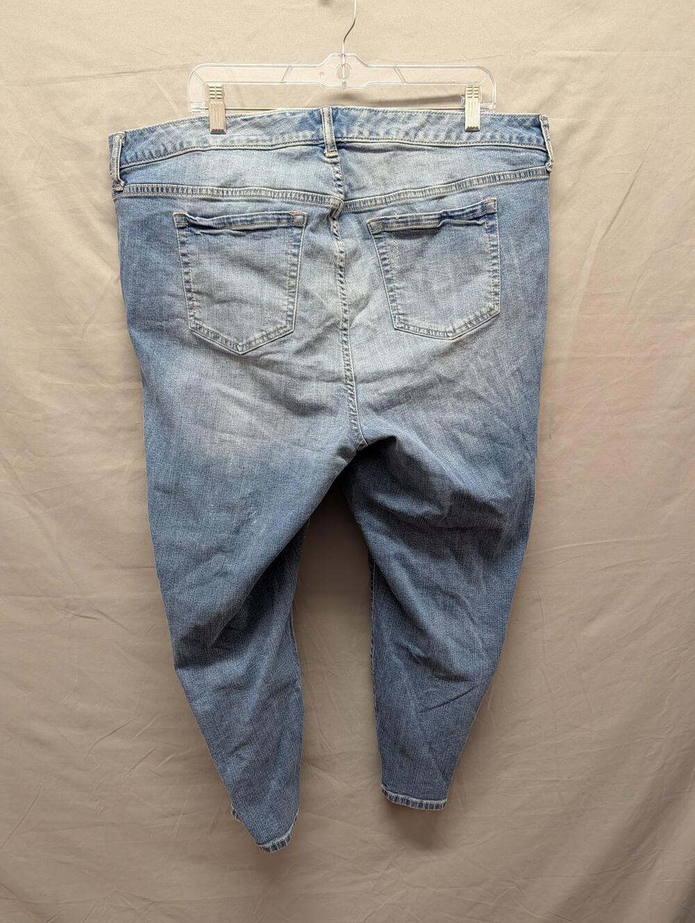 Torrid Jeans Womens 22R Plus Size Blue Distressed Ripped Light Wash Denim - Picture 11 of 16